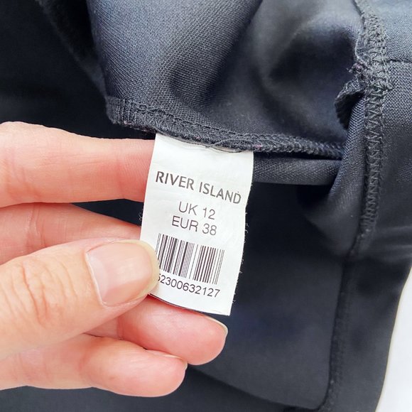 River Island X ASOS Black Caged Cut-Out Party Mini Skater Mini Dress M - Picture 9 of 12